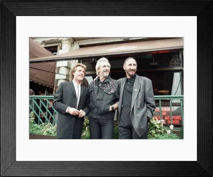 Framed Print : John Entwistle, Pete Townshend and singer Roger Daltrey of The Who rock group pat Framed Print : John Entwistle, Pete Townshend and singer Roger Daltrey of The Who rock group pat