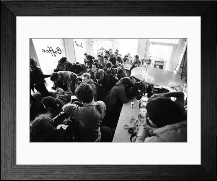 Framed Print : Filming of Quadrophenia in Brighton, based on the Mods and Rocker battles of the mid Framed Print : Filming of Quadrophenia in Brighton, based on the Mods and Rocker battles of the mid