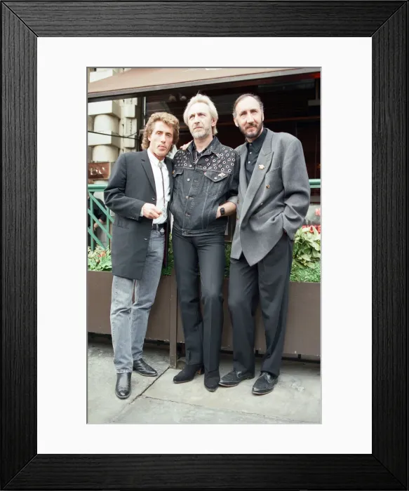 Framed Print : John Entwistle, Pete Townshend and singer Roger Daltrey of The Who rock group pat Framed Print : John Entwistle, Pete Townshend and singer Roger Daltrey of The Who rock group pat