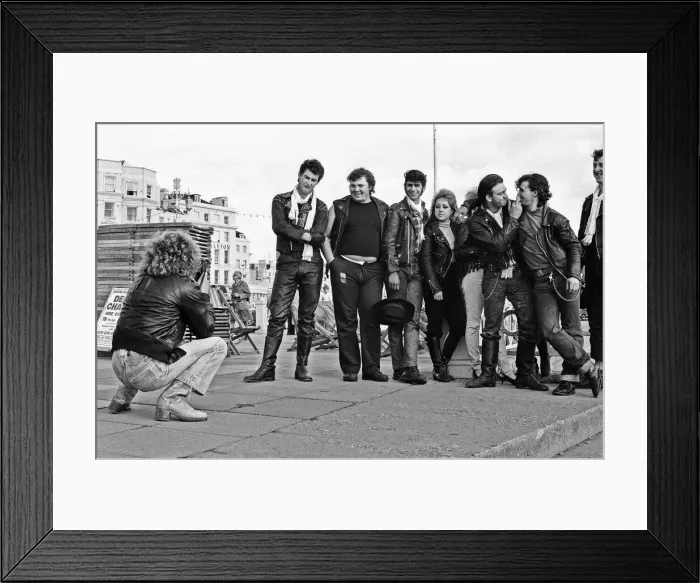 Framed Print : Filming of Quadrophenia in Brighton, based on the Mods and Rocker battles of the mid