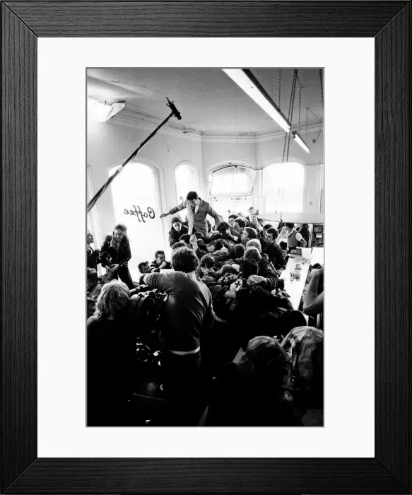 Framed Print : Filming of Quadrophenia in Brighton, based on the Mods and Rocker battles of the mid Framed Print : Filming of Quadrophenia in Brighton, based on the Mods and Rocker battles of the mid