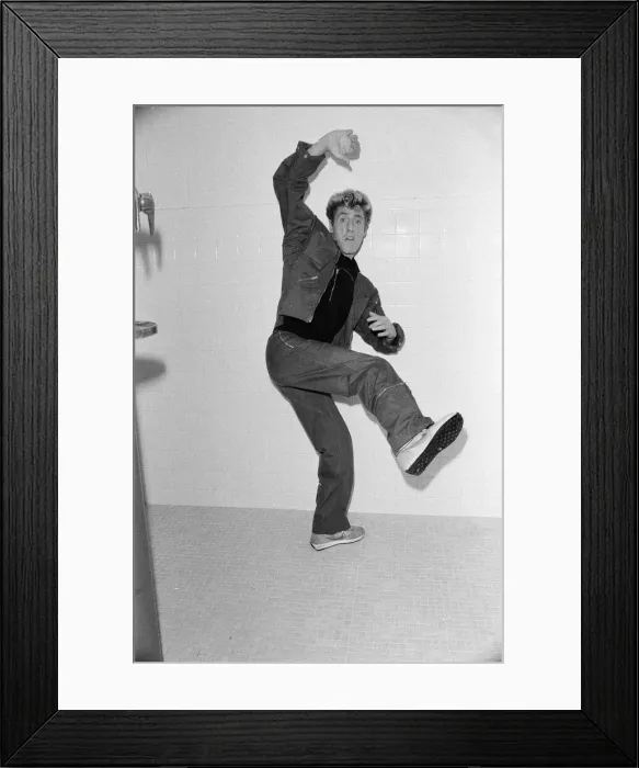 Framed Print : British rock group The Who in Toronto, Canada. Singer Roger Daltrey posing in