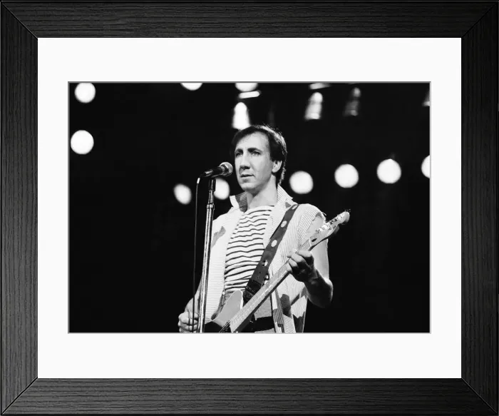 Framed Print : British rock group The Who in Toronto, Canada. Guitarist Pete Townshend performing Framed Print : British rock group The Who in Toronto, Canada. Guitarist Pete Townshend performing