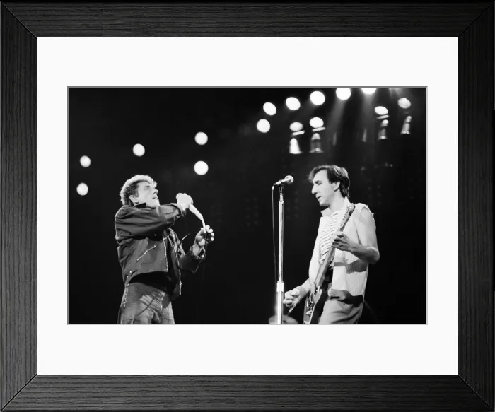 Framed Print : British rock group The Who in Toronto, Canada. Singer Roger Daltrey Framed Print : British rock group The Who in Toronto, Canada. Singer Roger Daltrey
