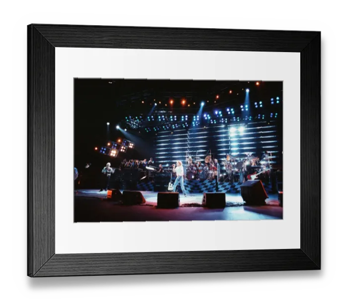 Framed Print : The Who rock group performing on stage in America during their reunion tour in Framed Print : The Who rock group performing on stage in America during their reunion tour in