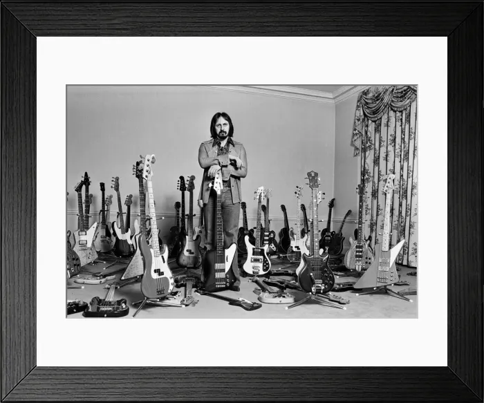 Framed Print : John Entwistle, bass guitarist of British rock group The Who