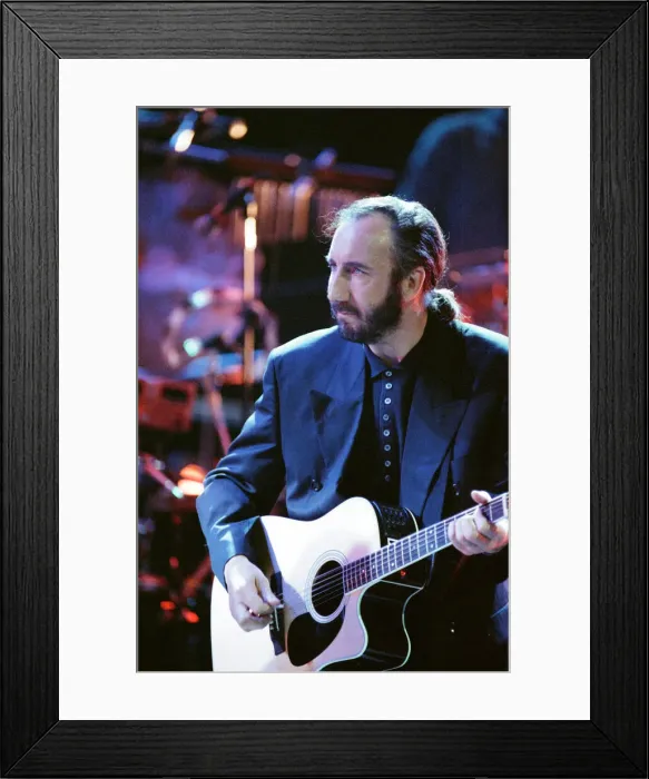 Framed Print : The Who rock group performing on stage in America during their reunion tour in Framed Print : The Who rock group performing on stage in America during their reunion tour in