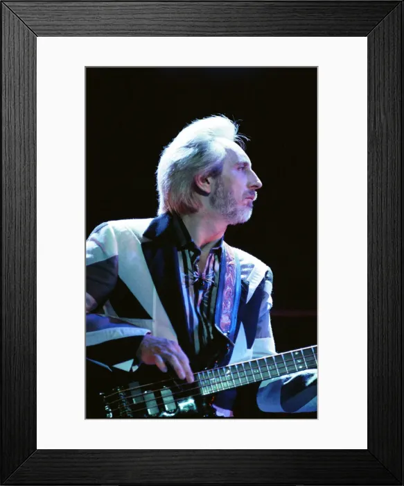 Framed Print : The Who rock group performing on stage in America during their reunion tour in Framed Print : The Who rock group performing on stage in America during their reunion tour in