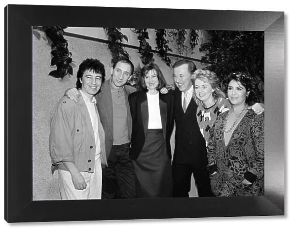 Stars at TV AM Television Studios. David Frost and other famous faces from