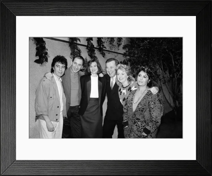Framed Print : Stars at TV AM Television Studios. David Frost and other famous faces from Framed Print : Stars at TV AM Television Studios. David Frost and other famous faces from