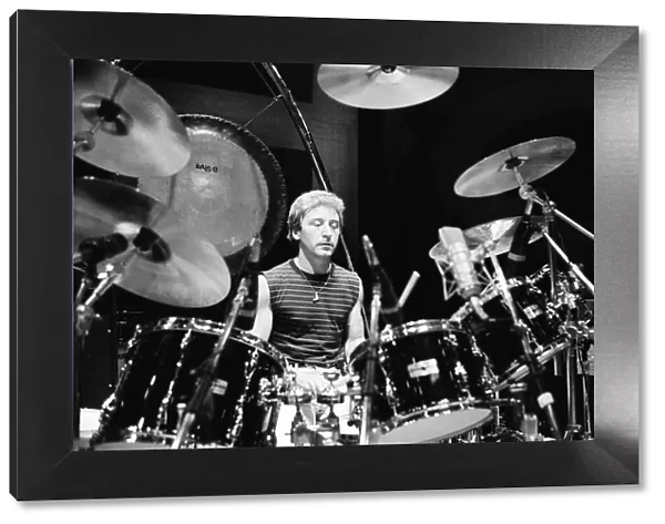 British rock group The Who in Toronto, Canada. Drummer Kenney Jones performing