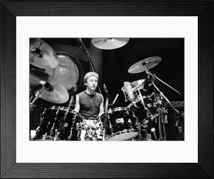 Framed Print : British rock group The Who in Toronto, Canada. Drummer Kenney Jones performing