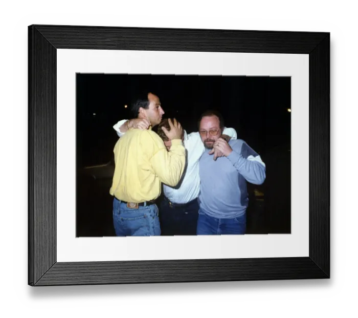 Framed Print : Footballer Paul Gascoigne - Gazza A worse for wear Paul Gascoigne is helped