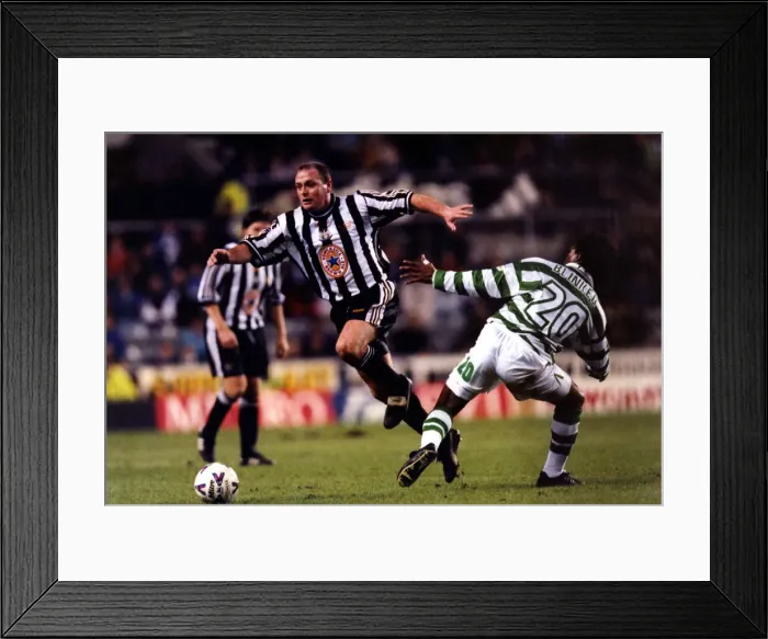 Framed Print : Footballer Paul Gascoigne - Gazza Paul Gascoigne turns out in a Newcastle United