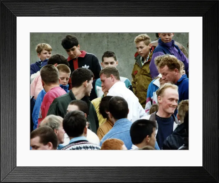 Framed Print : Footballer Paul Gascoigne - Gazza Paul Gascoigne mingles amongst the Newcastle Framed Print : Footballer Paul Gascoigne - Gazza Paul Gascoigne mingles amongst the Newcastle