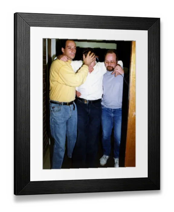 Framed Print : Footballer Paul Gascoigne - Gazza A worse for wear Paul Gascoigne is helped
