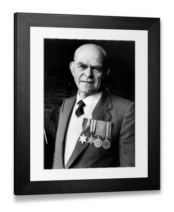 Framed Print : World War Two - Second World War - Ray Forster, who was a radio operator on the Normandy Framed Print : World War Two - Second World War - Ray Forster, who was a radio operator on the Normandy