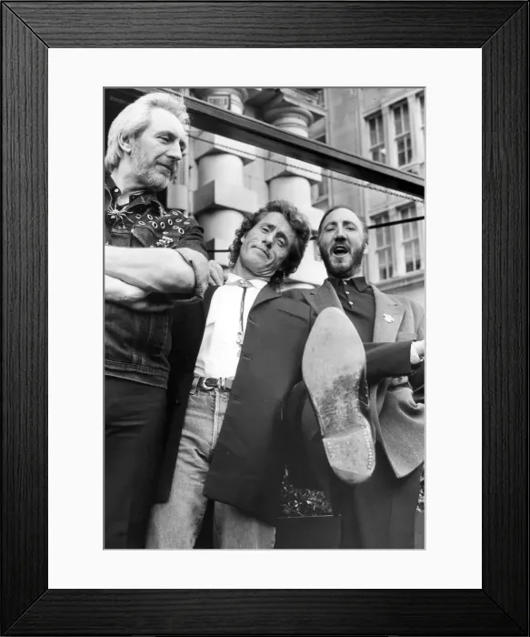 Framed Print : Members of British rock group The Who left to right: John Entwistle Framed Print : Members of British rock group The Who left to right: John Entwistle