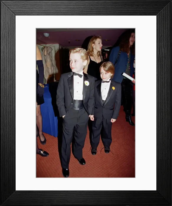 Framed Print : Macaulay Culkin and his younger brother Kieran Culkin, pictured at The Video Awards Framed Print : Macaulay Culkin and his younger brother Kieran Culkin, pictured at The Video Awards