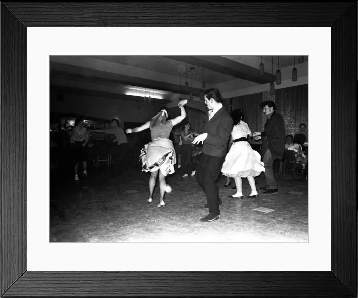 Framed Print : Some young people Rock and Roll dancing at a club in Gateshead on February 15, 1980 Framed Print : Some young people Rock and Roll dancing at a club in Gateshead on February 15, 1980