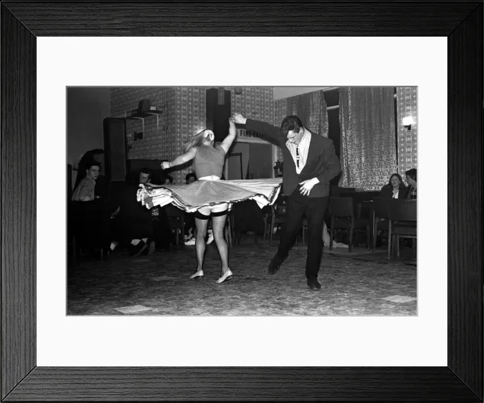 Framed Print : Some young people Rock and Roll dancing at a club in Gateshead on February 15, 1980 Framed Print : Some young people Rock and Roll dancing at a club in Gateshead on February 15, 1980