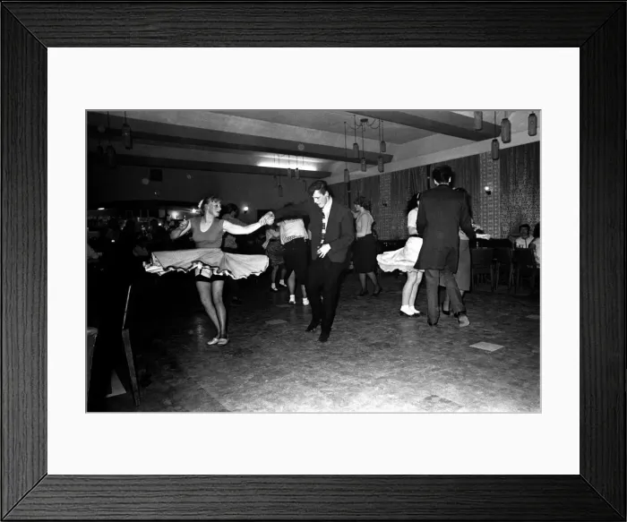 Framed Print : Some young people Rock and Roll dancing at a club in Gateshead on February 15, 1980 Framed Print : Some young people Rock and Roll dancing at a club in Gateshead on February 15, 1980