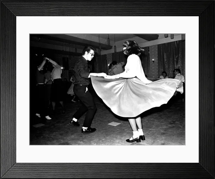 Framed Print : Some young people Rock and Roll dancing at a club in Gateshead on February 15, 1980 Framed Print : Some young people Rock and Roll dancing at a club in Gateshead on February 15, 1980