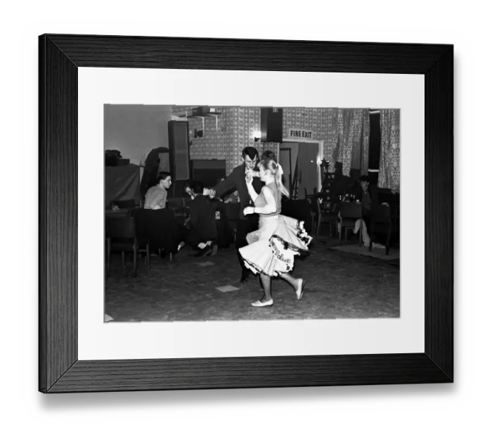 Framed Print : Some young people Rock and Roll dancing at a club in Gateshead on February 15, 1980 Framed Print : Some young people Rock and Roll dancing at a club in Gateshead on February 15, 1980