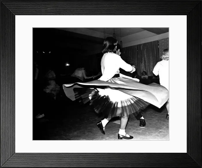 Framed Print : Some young people Rock and Roll dancing at a club in Gateshead on February 15, 1980