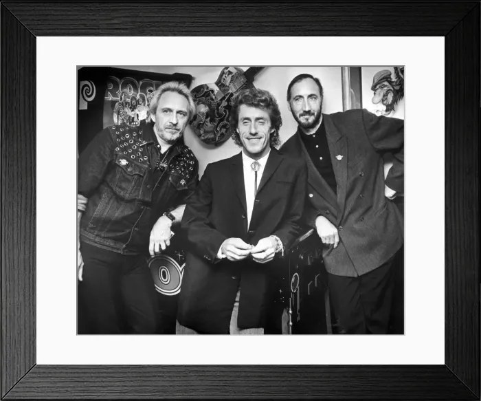 Framed Print : Members of British rock group The Who left to right: John Entwistle Framed Print : Members of British rock group The Who left to right: John Entwistle