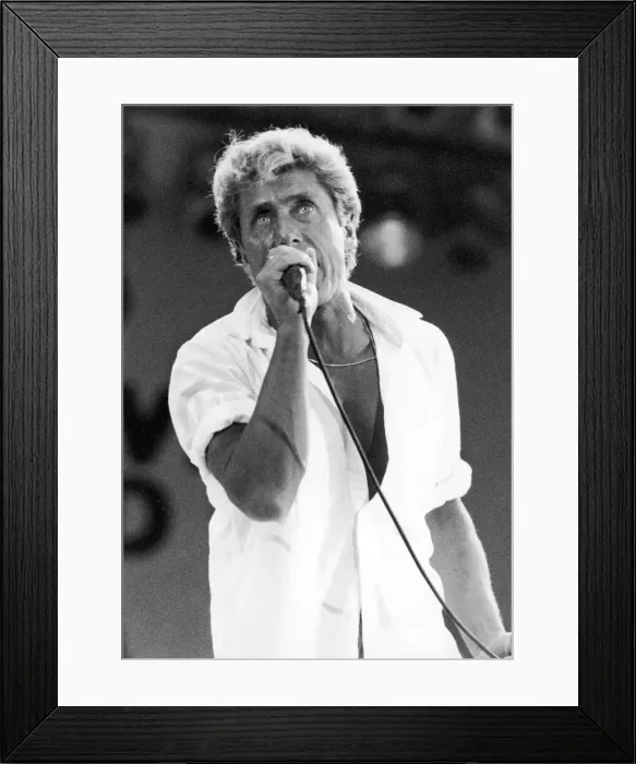 Framed Print : British rock group The Who, performing at Wembley Stadium for Live Aid