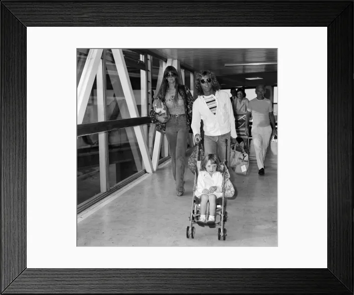 Framed Print : Roger Daltrey, lead singer of The Who rock group, arrives at Heathrow Airport Framed Print : Roger Daltrey, lead singer of The Who rock group, arrives at Heathrow Airport