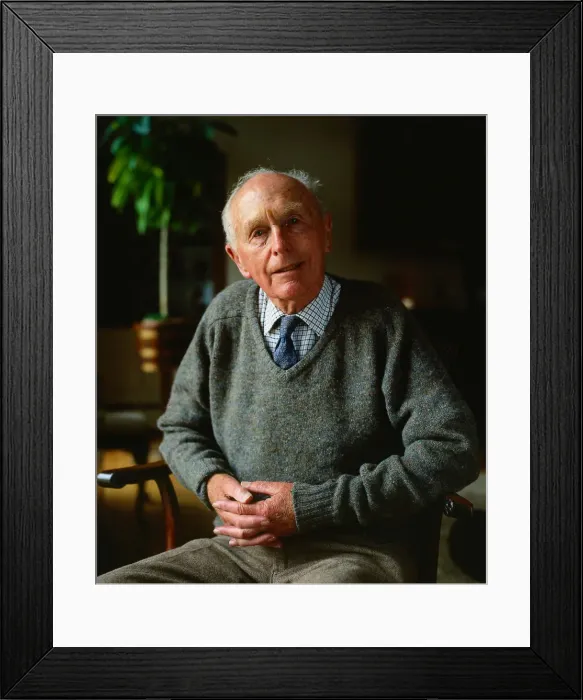 Framed Print : Sir Alec Douglas Home August 1989 Sitting in chair at home pullover checked shirt Framed Print : Sir Alec Douglas Home August 1989 Sitting in chair at home pullover checked shirt
