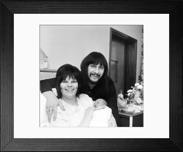 Framed Print : John Entwistle, bass guitarist of The Who, pictured with his wife Alison Framed Print : John Entwistle, bass guitarist of The Who, pictured with his wife Alison