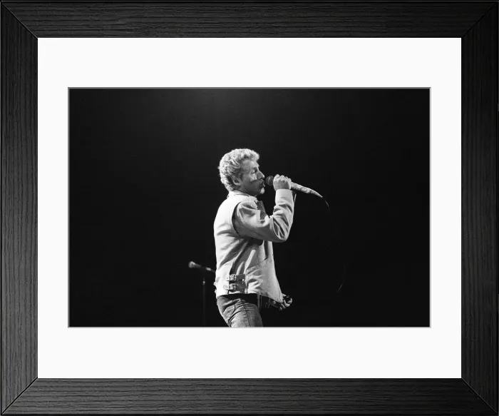 Framed Print : British rock group The Who, performing on stage at the NEC in Birmingham. Roger Daltrey Framed Print : British rock group The Who, performing on stage at the NEC in Birmingham. Roger Daltrey