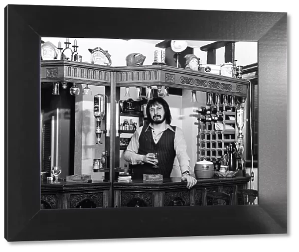 Bass guitarist of The Who rock group John Entwistle pictured at his home in Ealing