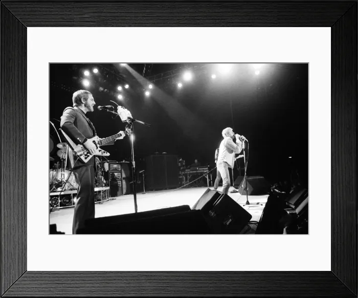 Framed Print : British rock group The Who, performing on stage at the NEC in Birmingham Framed Print : British rock group The Who, performing on stage at the NEC in Birmingham