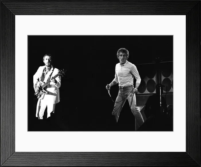 Framed Print : British rock group The Who, performing on stage at the NEC in Birmingham Framed Print : British rock group The Who, performing on stage at the NEC in Birmingham