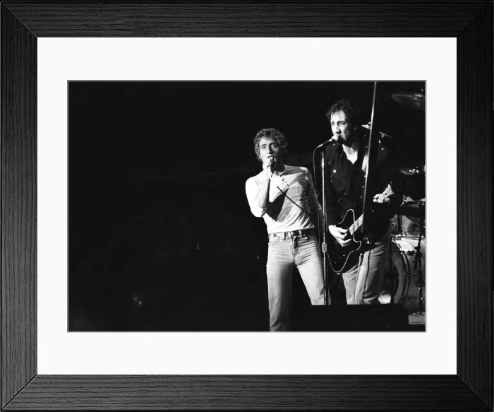 Framed Print : British rock group The Who, performing on stage at the NEC in Birmingham Framed Print : British rock group The Who, performing on stage at the NEC in Birmingham
