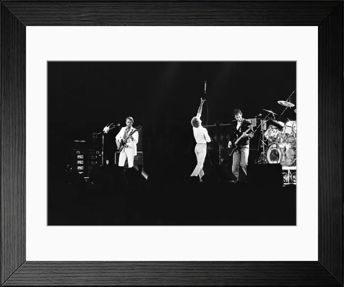 Framed Print : British rock group The Who, performing on stage at the NEC in Birmingham Framed Print : British rock group The Who, performing on stage at the NEC in Birmingham