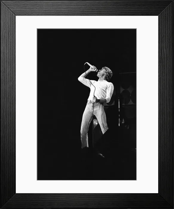 Framed Print : British rock group The Who, performing on stage at the NEC in Birmingham. Roger Daltrey Framed Print : British rock group The Who, performing on stage at the NEC in Birmingham. Roger Daltrey