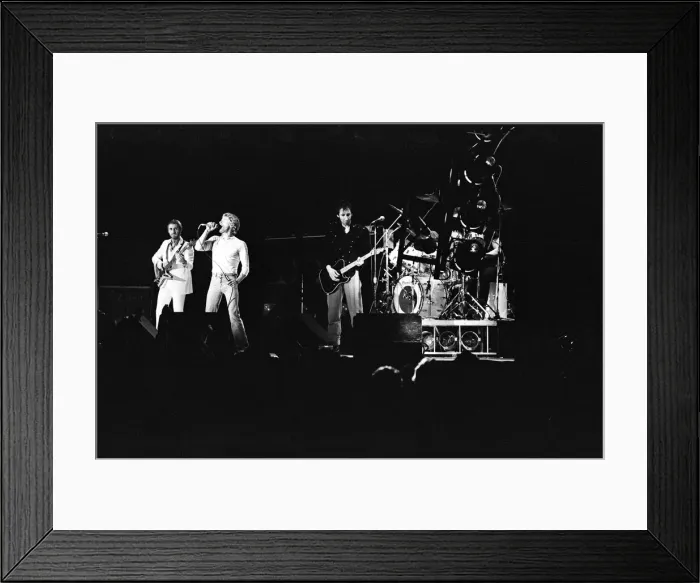 Framed Print : British rock group The Who, performing on stage at the NEC in Birmingham