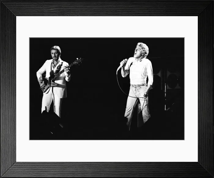 Framed Print : British rock group The Who, performing on stage at the NEC in Birmingham Framed Print : British rock group The Who, performing on stage at the NEC in Birmingham