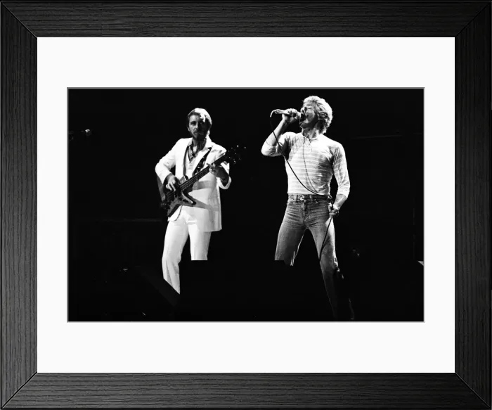 Framed Print : British rock group The Who, performing on stage at the NEC in Birmingham Framed Print : British rock group The Who, performing on stage at the NEC in Birmingham