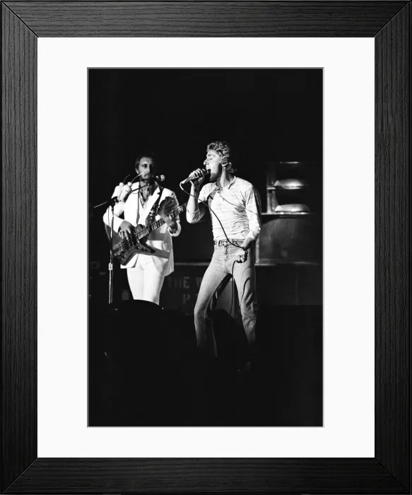 Framed Print : British rock group The Who, performing on stage at the NEC in Birmingham Framed Print : British rock group The Who, performing on stage at the NEC in Birmingham