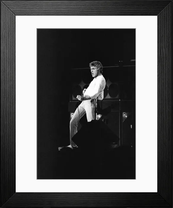 Framed Print : British rock group The Who, performing on stage at the NEC in Birmingham. Roger Daltrey Framed Print : British rock group The Who, performing on stage at the NEC in Birmingham. Roger Daltrey
