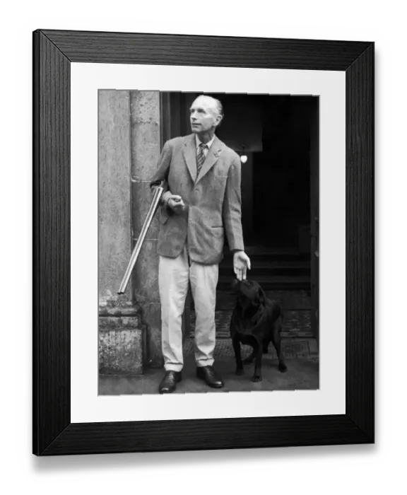Framed Print : Prime Minister Sir Alec Douglas Home seen here on the steps of Castlemains his Framed Print : Prime Minister Sir Alec Douglas Home seen here on the steps of Castlemains his