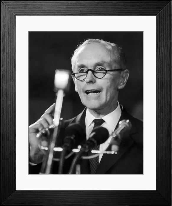 Framed Print : Prime Minister Sir Alec Douglas Home speaking at Bury, Lancashire. 3rd February 1964 Framed Print : Prime Minister Sir Alec Douglas Home speaking at Bury, Lancashire. 3rd February 1964