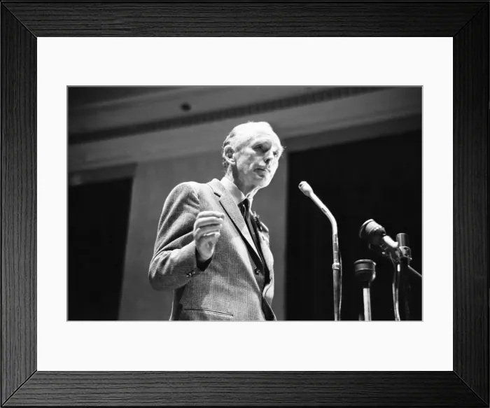 Framed Print : Sir Alec Douglas Home seen here during a hustings meeting at Watford Town Hall during Framed Print : Sir Alec Douglas Home seen here during a hustings meeting at Watford Town Hall during