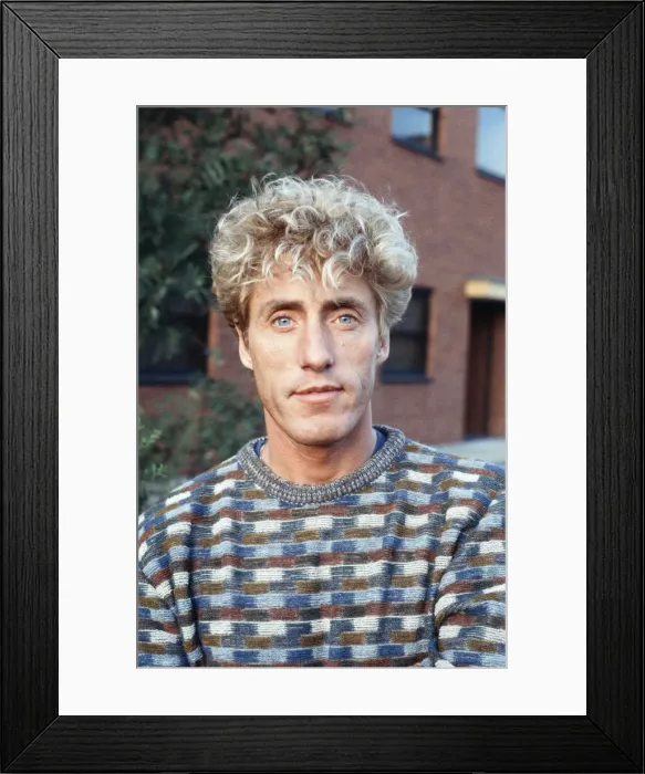 Framed Print : Roger Daltrey, lead singer of The Who rock group, circa 1983 Framed Print : Roger Daltrey, lead singer of The Who rock group, circa 1983
